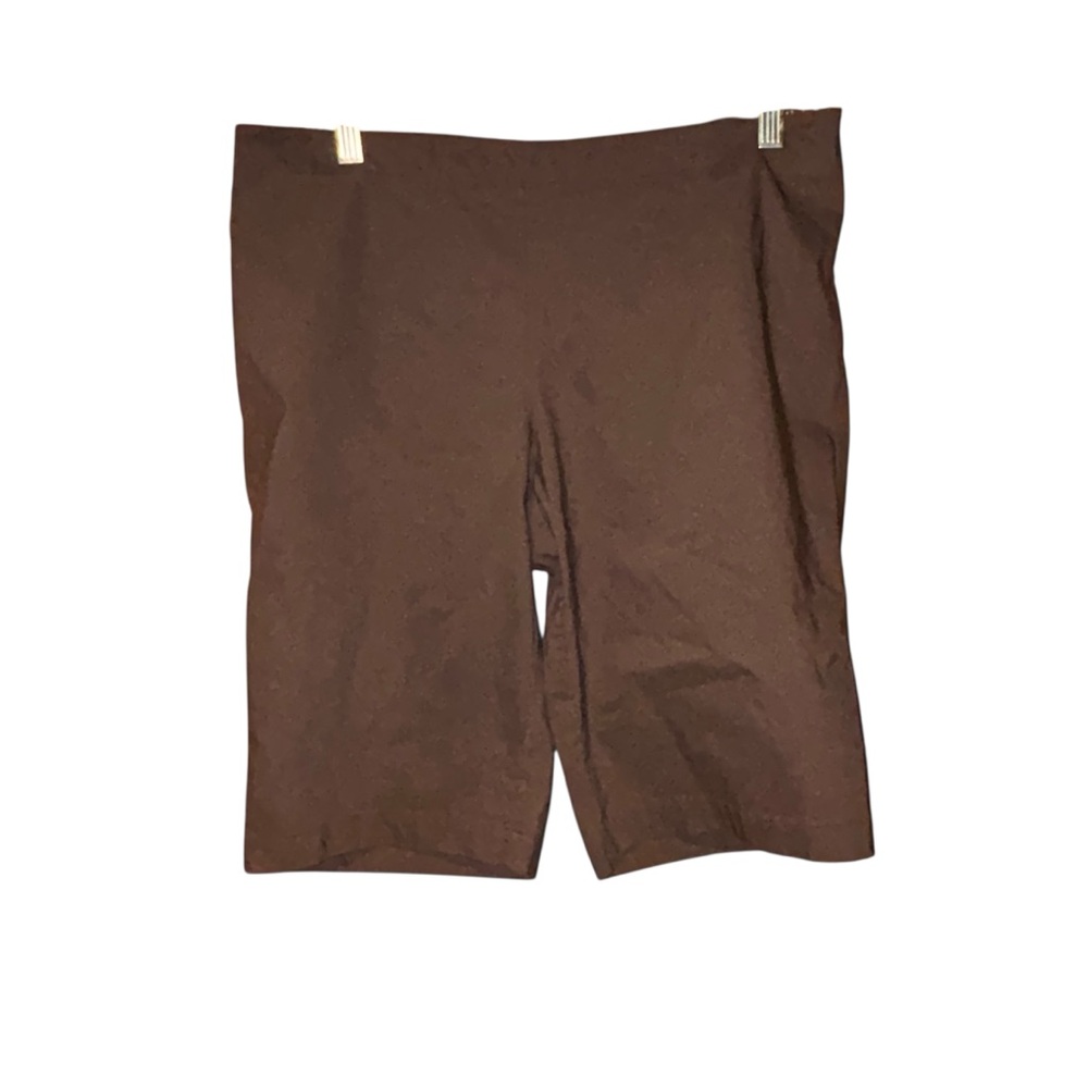 Bisou Bisou Michele Bohbot Brown Stretch Bermuda Shorts Size 10